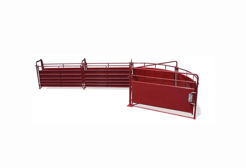 Tarter’s 120° X 20 CATTLEMASTER SHEETED SWEEP SYSTEM on white. Built with heavy-duty 14 gauge steel and solid sheet of metal panels.