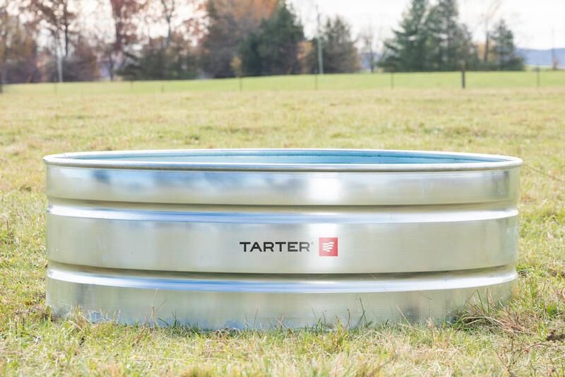 水槽1200✖︎450✖︎450 Round Mega 390 Water Trough - Galvanized Steel
